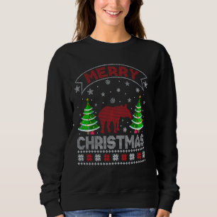 Moletom Xmas Tree Lighting Men Mulheres Tapir Feia Natal