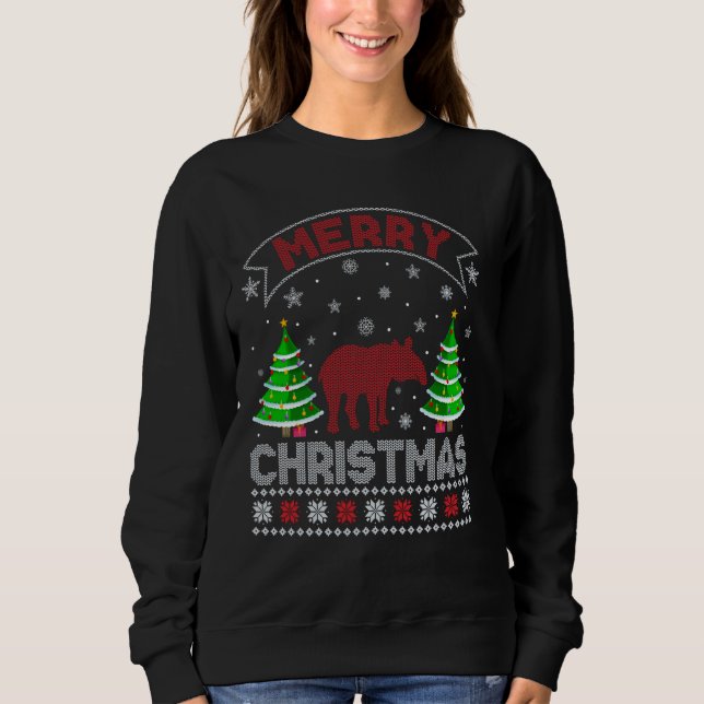 Moletom Xmas Tree Lighting Men Mulheres Tapir Feia Natal (Frente)