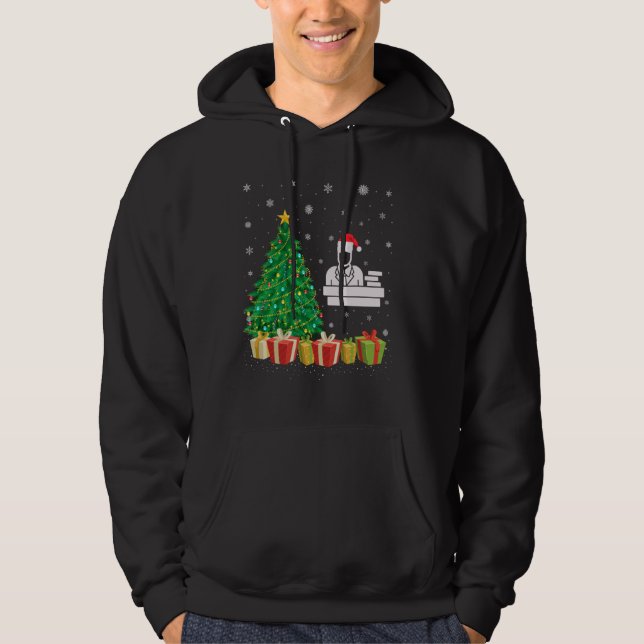 Moletom Xmas Tree Lighting Santa Hat Assistant Principal C (Frente)