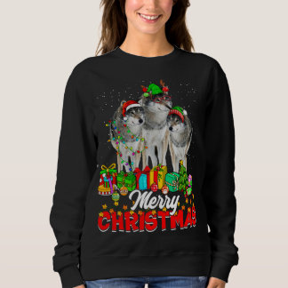 Moletom Xmas Tree Luz Natal Pajama Wolf Banks Lov