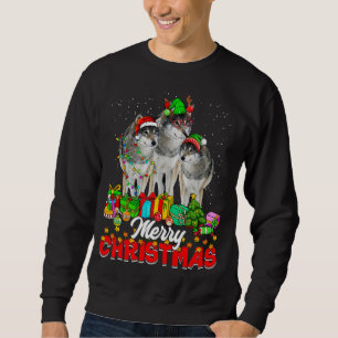 Moletom Xmas Tree Luz Natal Pajama Wolf Banks Lov