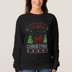 Moletom Xmas Tree Men Women Akita Inu Dog Ugly Ch