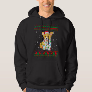 Moletom Xmas Ugly Sweet Natal Lights Corgi Dog Lover
