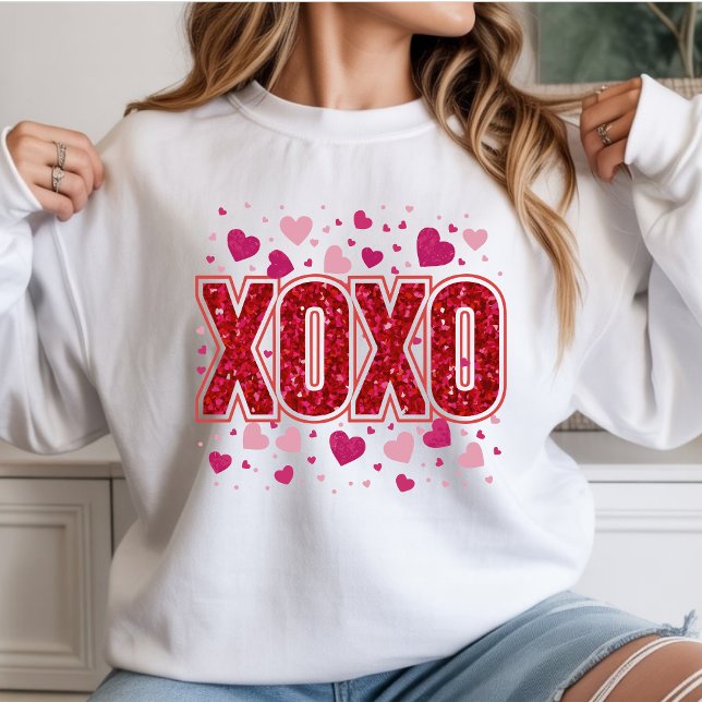 Moletom XOXO – Cute Pink Typography Valentine’s Day (Criador carregado)
