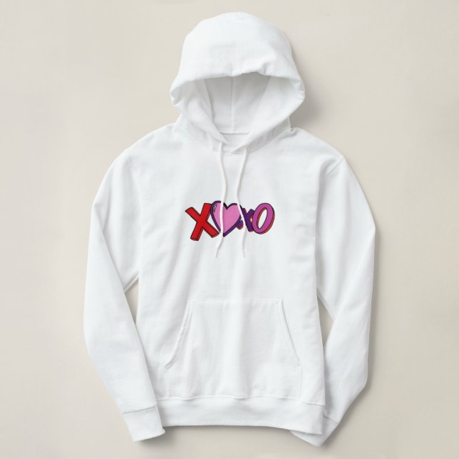 Moletom XOXO Shirt Womens, Dia de os namorados Hoodie, xox (Frente do Design)