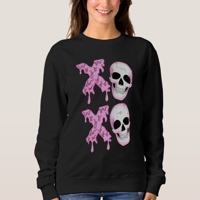 Moletom Xoxo Skeleton Skull Horror Anti Valentine's Day Me (Frente)