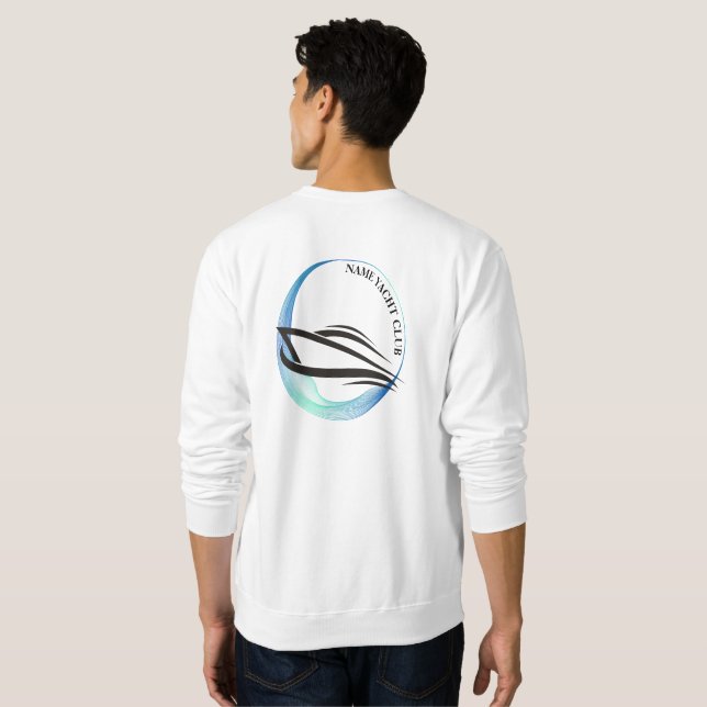 Moletom Yacht club Marinho Náutico (Parte Traseira Completa)