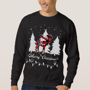Moletom Yaya Moose Buffalo Xadrez Vermelho Natal Correspon