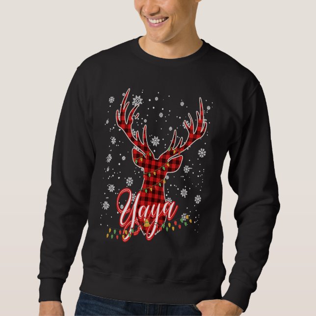 Moletom Yaya Reindeer Family Matching Pyjama Christmas (Frente)
