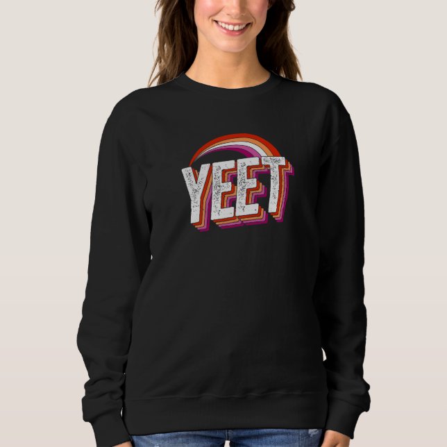 Moletom Yeet Meme Lésbica Sinalizador do Orgulho Lésbico A (Frente)