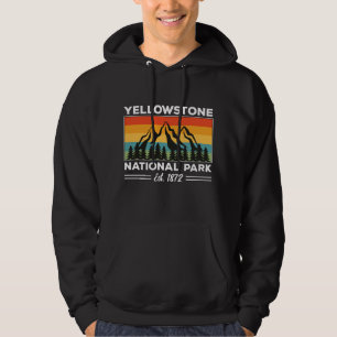 Moletom Yellowstone National Park Hiking Camping Retro