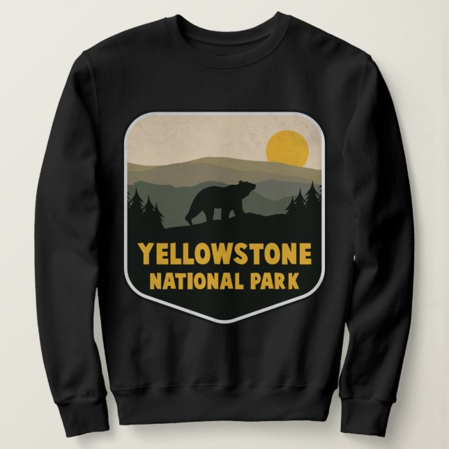 Moletom Yellowstone National Park USA Bear Souvenir (Frente do Design)