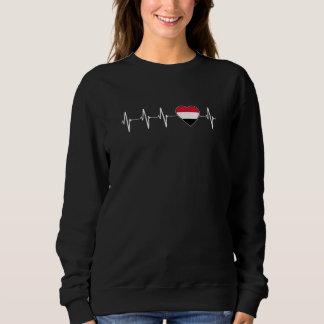 Moletom Yemeni Heartbeat I Love Yemen Flag Heart Country