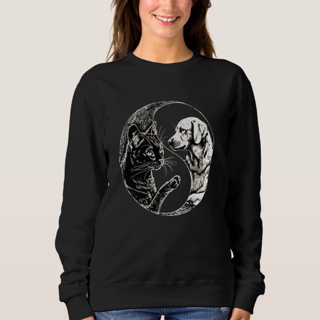 Moletom Yin Yang Cat E Dog Feng Shui Ying Yang Dog E C (Frente)