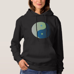 Moletom Yin Yang em cores azuis e verdes nos oceanos