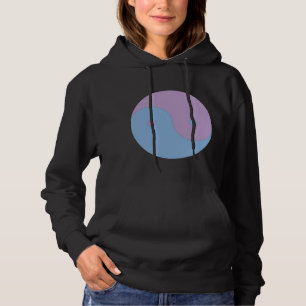 Moletom Yin Yang Purple e Design da Meditação de Paz Azul