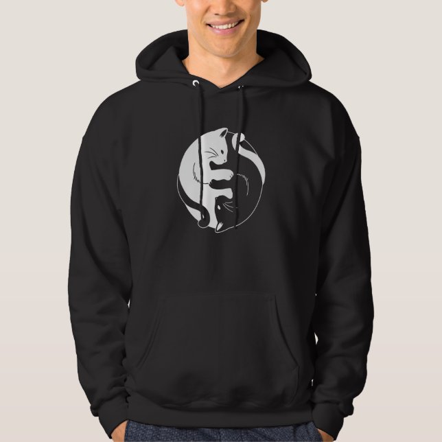 Moletom Yin Yang Yoga Zen Cute Cats for Yoga (Frente)