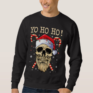 Moletom Yo Ho Papais noeis Skull Pirata Natal Jolly Roger
