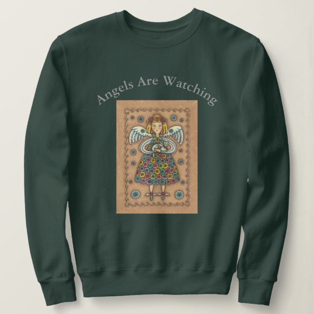 Moletom Yo Quilt GUARDIAN ANGEL E CAT SWEATSHIRT (Frente do Design)