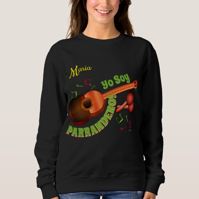 Moletom Yo Soy Parrandero com seu nome (Frente)