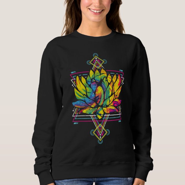Moletom Yoga Boho Flower Blossom Sacred Geometry Lotus (Frente)