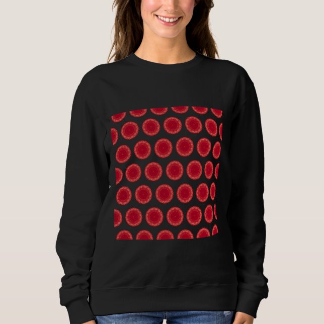 Moletom Yoga Bulkbuy Red Mandala Impressão (Frente)