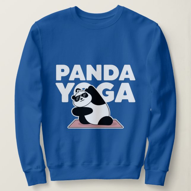 Moletom yoga panda engraçada (Frente do Design)