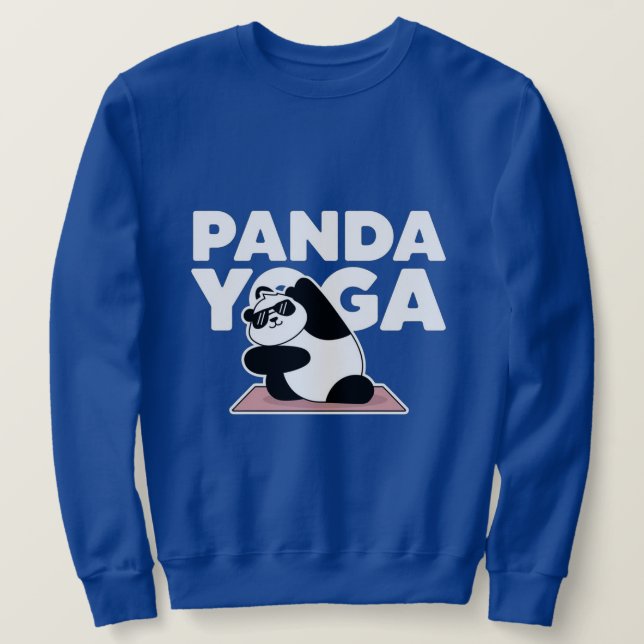Moletom yoga panda engraçada (Frente do Design)