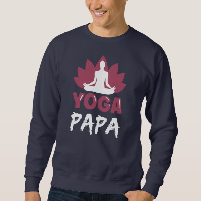 Moletom Yoga Papa Cute Lover Meditação Hobby Pai Padre (Frente)