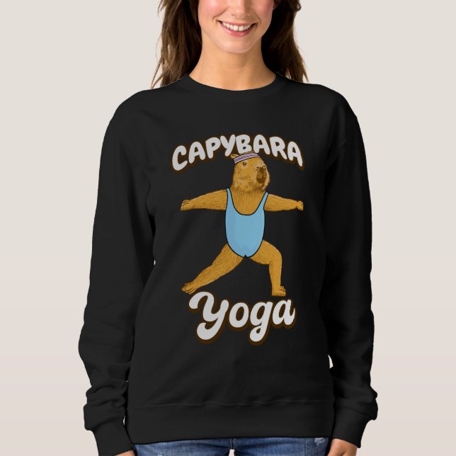 Moletom Yoga poses Capybara Gymnastic leotard Sport Workou (Frente)