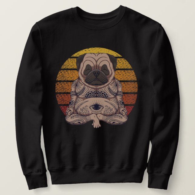 Moletom Yoga Pug (Frente do Design)