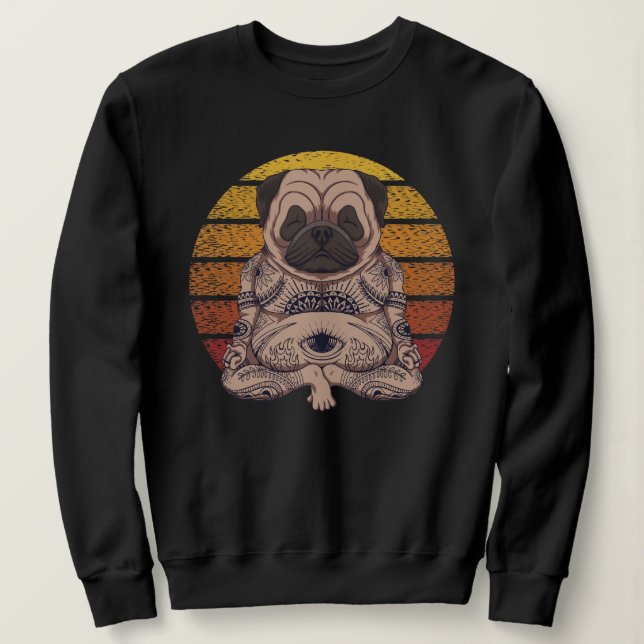 Moletom Yoga Pug (Frente do Design)