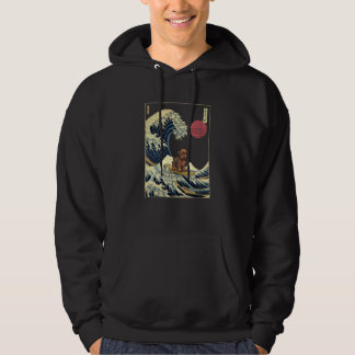 Moletom Yorkiepoo Japonês Onda de Kanagawa Cão de Surf