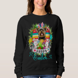 Moletom Yorkshire Terrier Dog Na Cesta De Ovos De Páscoa F