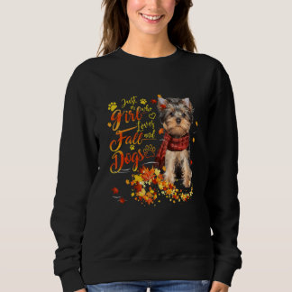 Moletom Yorkshire Terrier Just A Girl Who Loves Fall And D