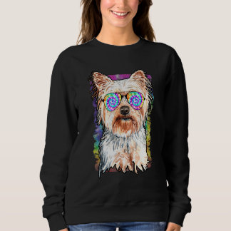 Moletom Yorkshire Terrier Tie Dye Aquarela Yorkie