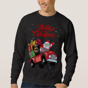 Moletom Yorkshire Terrier with Santa Claus in Red Truck Do
