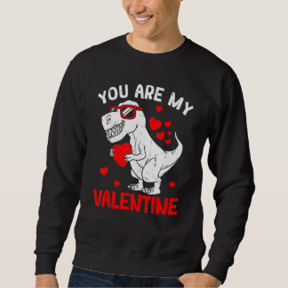 Moletom You Are My Valentine Dinosaur Rex Retro Valentine'