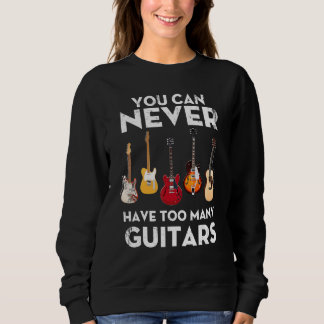 Moletom You Can Never Have Too Many Guitars Strat Hollow T