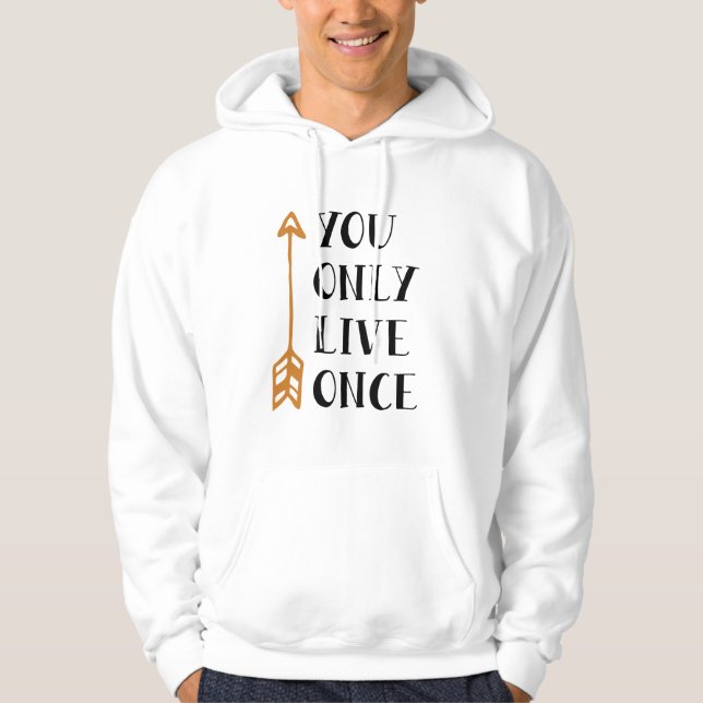 Moletom You Only Live Once – YOLO Arrow Design for T-Shirt (Frente)