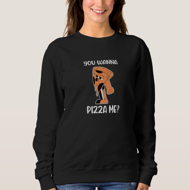 Moletom You wanna Pizza me cat meme food Premium (Frente)
