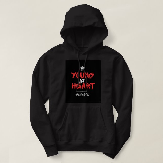 Moletom Young at Heart – Espírito Jovem Atemporal  (Frente do Design)