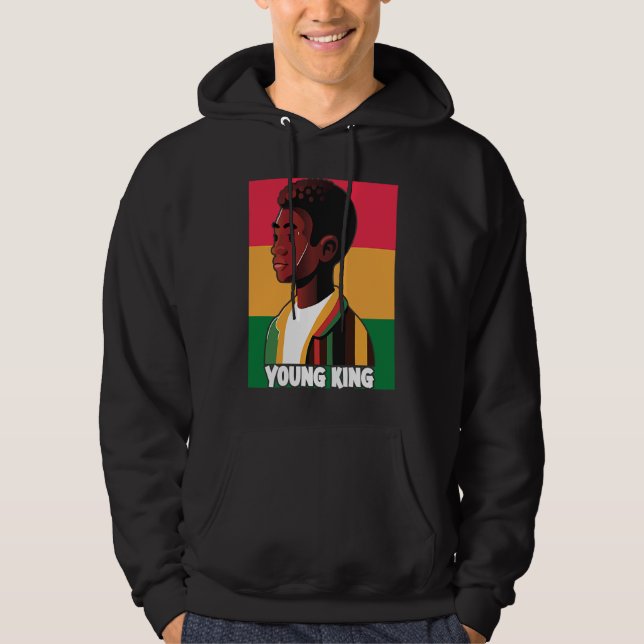 Moletom Young King  Black Youth Black Excellence Black Pri (Frente)