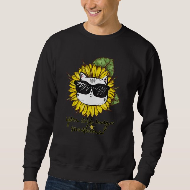 Moletom Your Are My Sunshine Cat Sunflower Cat (Frente)