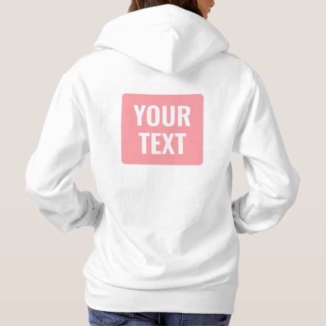 Moletom Your Custom Text Name Womens Front And Back Print (Verso)