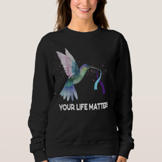 Moletom Your Life Matters Ribbon N Suicide Awareness Menta