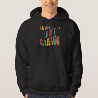Moletom YOUR MOM IS MY CARDIO retro groovy on back of  