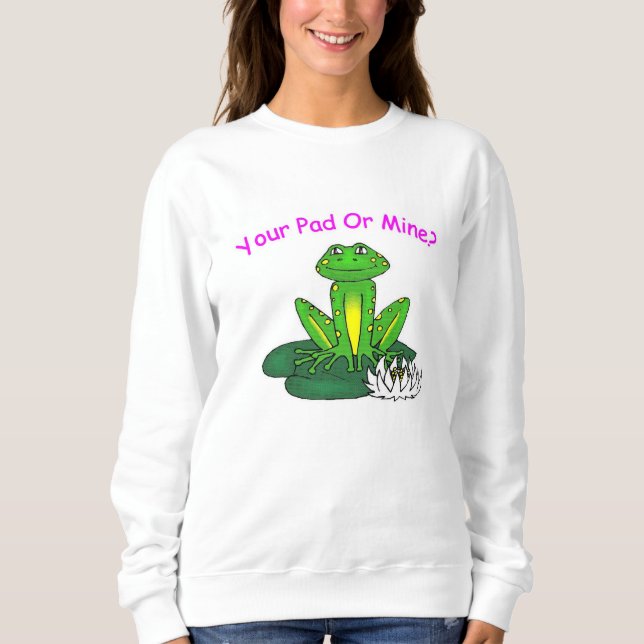 Moletom Your Pad or Mine - Women's White Long Sleeve (Frente)
