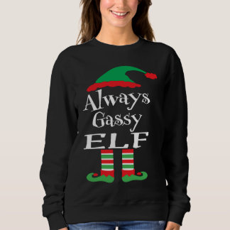Moletom Youth Always Gassy Elf  Family Christmas Matching