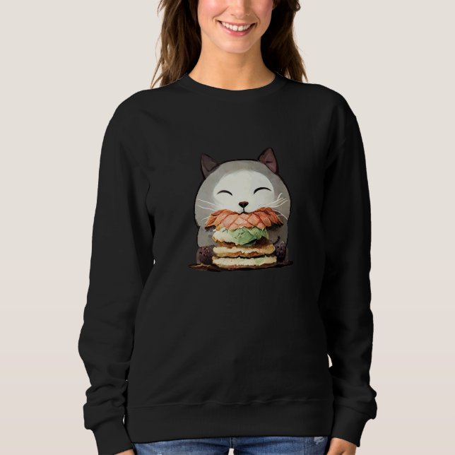 Moletom Yum Yum Cats Cat Hamburger Catburger Cat (Frente)
